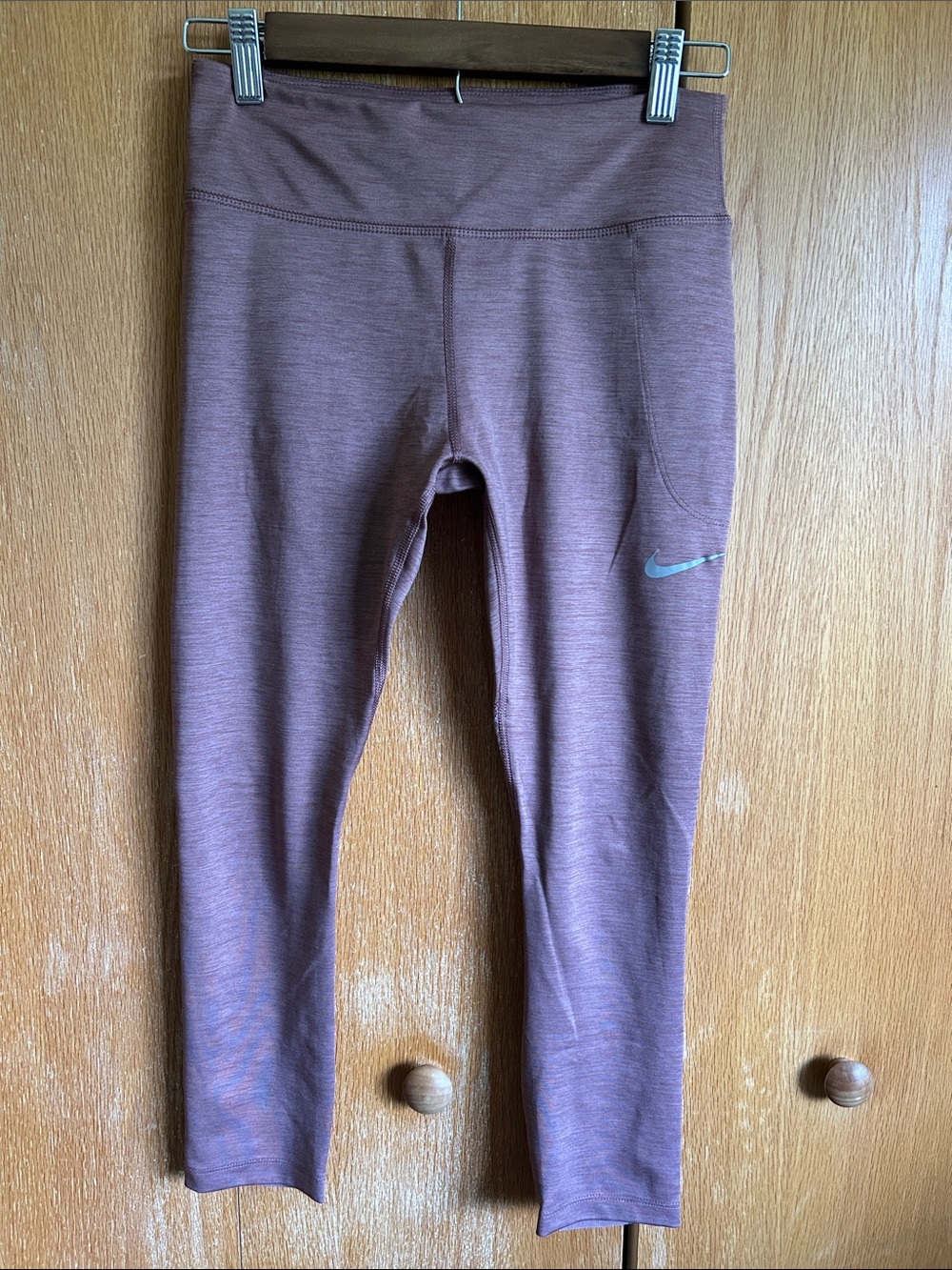 Nike Mauve Heathered Performance Leggings Small